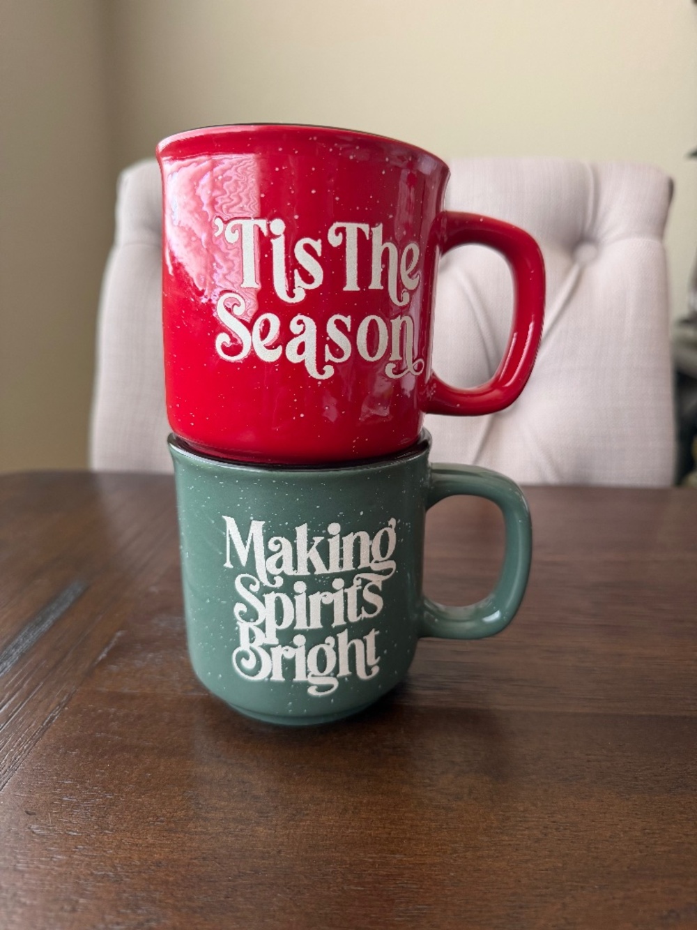 Set of Christmas mugs